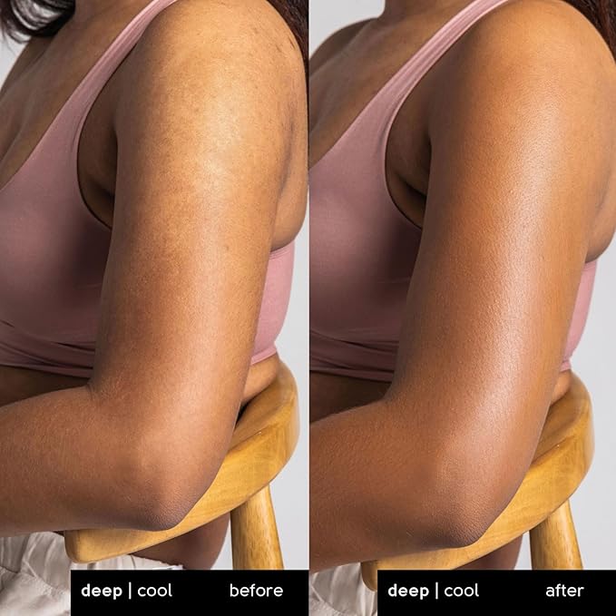 Tinge Tint Body Makeup, Lasts Up to 48 Hours, Medium Coverage Cream With Amino Acids, Hyaluronic Acid & Lysine, Semi Matte Finish, Water & Transfer Resistant, 3.38 Fl Oz - Deep Warm