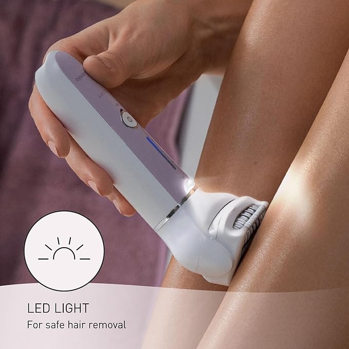 Panasonic Epilator with Gentle Cap, Electric Hair Remover for Home, 3 Speed Settings, Wet Dry, Washable - ES-EY30
