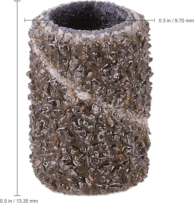 PANA 100 Pieces Nail Sanding Bands Professional Nail Manicure Great Fit for Nail Drill Bits for Acrylic Nails (60 Grit, Brown)