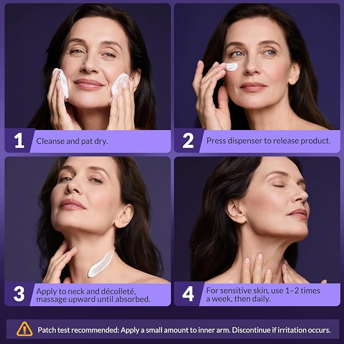 Neck Cream for Tightening and Firming, Wrinkle Cream for Women, Skin Tightening Cream for Face and Body, Hydrating Face Moisturizer for Aging Skin, Facial Skin Care Products 1.7 Fl Oz