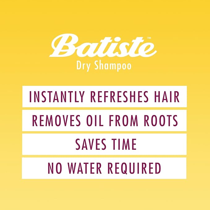 Batiste Dry Shampoo for Blonde Hair, Refresh Hair and Absorb Oil Between Washes, Waterless Shampoo for Added Hair Texture and Body, 5.71 oz
