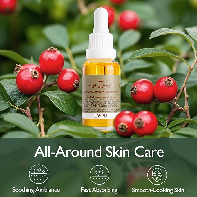 Rosehip Oil For Face & Body - Pure Organic Cold-Pressed Moisturizer-30ML