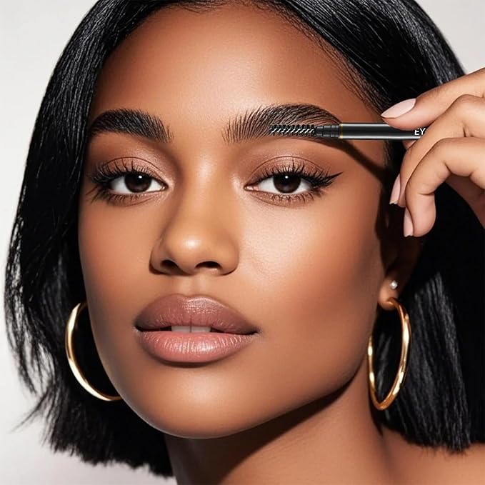 FÓLKI COSMETIC-Eyebrow Retractable Definer Pencil, Micro Brow Pencil, Precise Eyebrow Pencil,Long Lasting Eye Brow Pencil for Soft Textured Natural Daily Look Eyebrow Makeup (01#Soft Black)