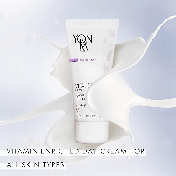 Yon-Ka Vital Defense Day Cream (15ml) Daily Facial Moisturizer and Hydrating Anti-Pollution Creme, Dermatologist Tested Professional Skincare, Paraben-Free