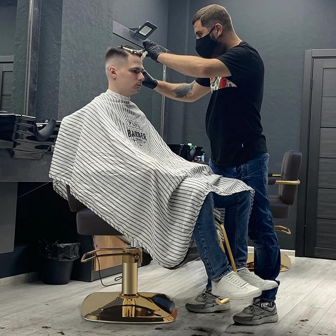 Stylist Chairs for Salon, 360 Degree Rotating Barber Chair Hydraulic Pump Salon Chair, Spa Beauty Equipment for Hair Stylists, Tattoo Artists, Cosmetologists (Gold)