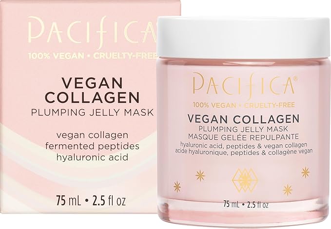Pacifica Vegan Collagen Plumping Jelly Mask – Overnight Hydrating Face Mask with Vegan Collagen, Squalane & Hyaluronic Acid, Deep Moisture for Plump, Dewy Skin, Glass Skin Glow, Clean Beauty Skincare