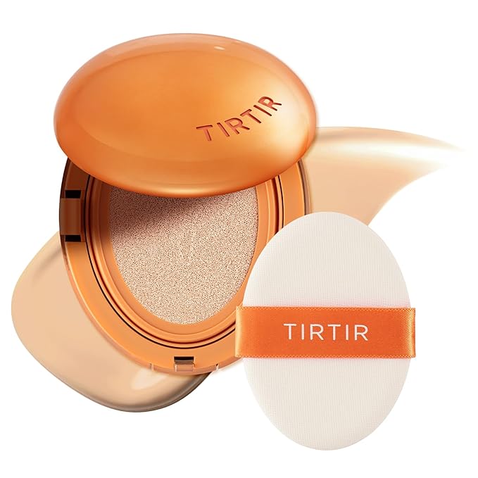 [*Mini Size*] TIRTIR Mask Fit Ai Filter Cushion Foundation | AI-Like Semi-Matte Finish - Up to 72-Hour Medium to Full Coverage Korean BB Cushion Make up Beauty, #21N Ivory, 0.15 Fl Oz