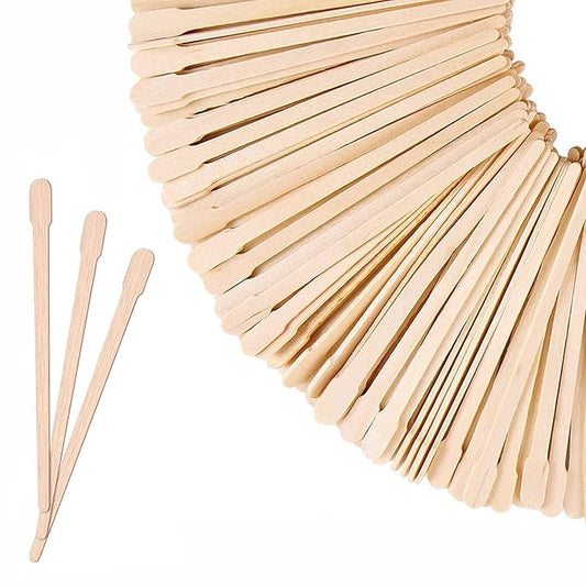 Mibly 800 Pcs Wooden Wax Sticks - Eyebrow, Lip, Nose Small Waxing Applicator Sticks for Hair Removal and Smooth Skin - Spa and Home Usage
