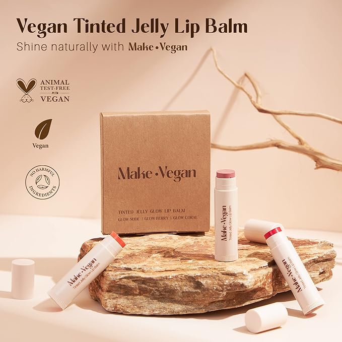 Vegan Tinted, Lip Moisturizer Gifts Sets Animals