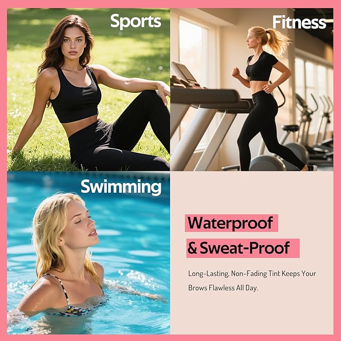 KIMUSE Instantly Semi-Permanent Eyebrow Gel, Long Lasting Eyebrow Tint, Waterproof Tinted Eye Brow Gel, Transfer-Proof, Smudge-Proof, Eyebrow Makeup Gift for Women & Girl, 0.17oz