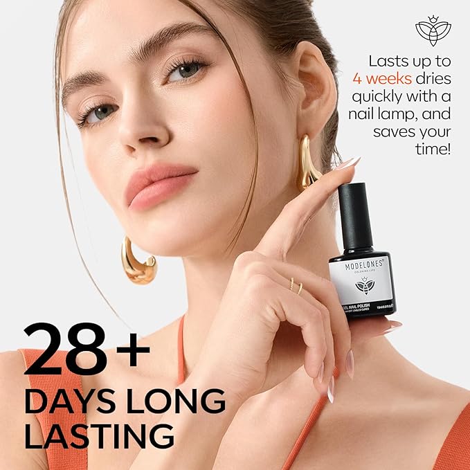 modelones Neon Gel Nail Polish Set, 6 Colors Hot Pink Blue Green Purple Yellow Orange Glitter Gel Polish Kit Soak Off LED Manicure DIY Nail Art Salon Home Gift For Women Girl