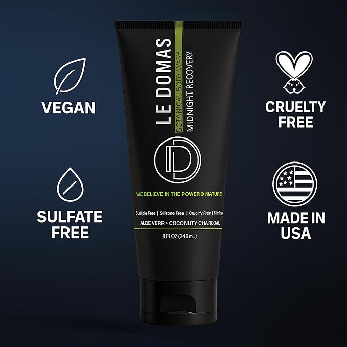 Natural Body Wash with Aloe Vera, Coconut & Vitamin E – Moisturizing Cleanser for Women & Men – Sulfate Free, Gentle Skin Care, Vegan Body Care Products – Travel Size Body Wash, 8 fl oz