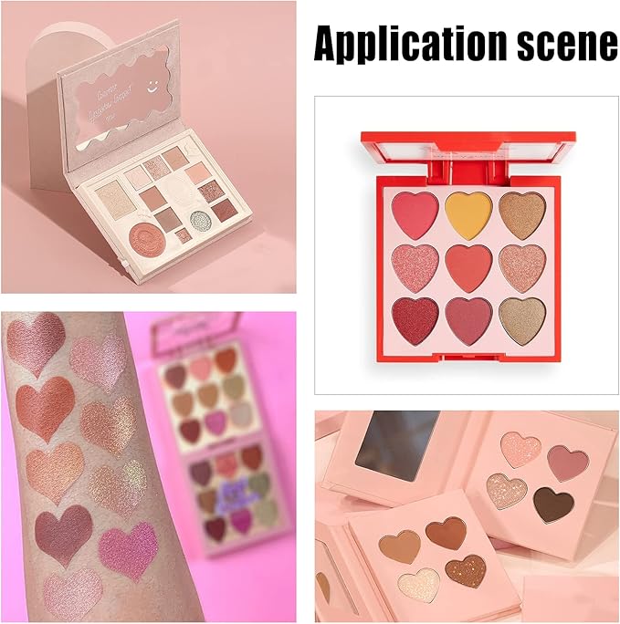 CHGCRAFT 300Pcs Empty Heart Metal Pans Size 19.5mm