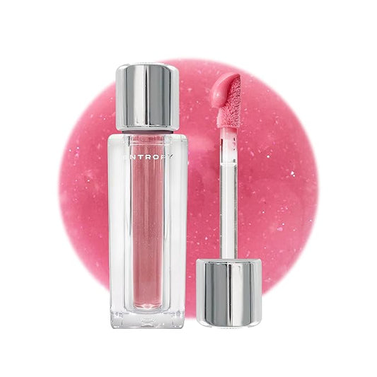 ENTROPY MAKEUP Tulle Lip Gloss, Lightweight 3D Pearl Shimmer, Ultra-Gloss High Shine, Non-Sticky Moisturizing Lip Gloss with Peptide Complex, Tutu
