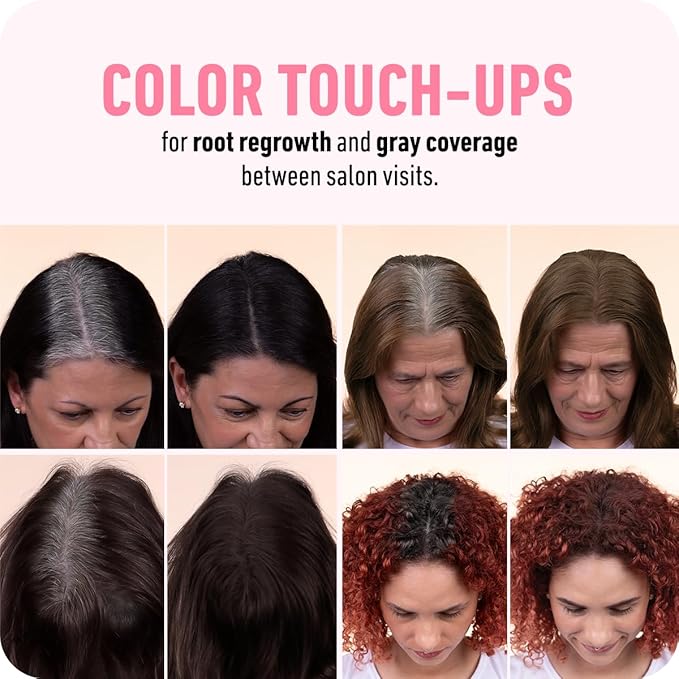 BOLDIFY Hairline Powder (LARGE, 10g) - Root Touch Up Hair Color for Gray Coverage - Bald Spot Concealing Hair Powder for Women & Men - 24-Hour Stain-Proof - Dark Auburn