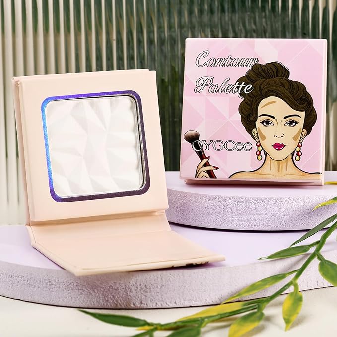 Matte White Highlight Contour Palette Bright,Mini Professional Matte