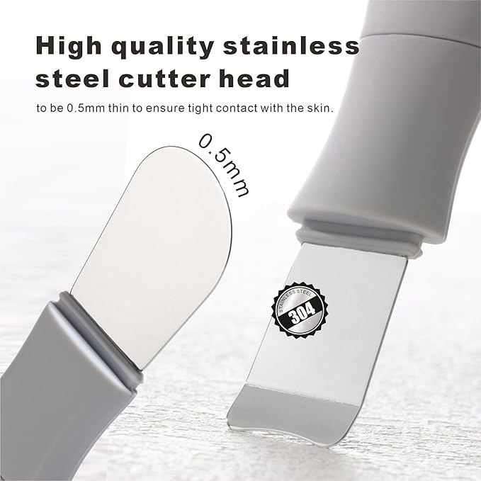 Blackhead Remover Tools, 2 in1 Face Scrubber Black Head Remover for Face Nose, Silicone Face Mask Applicator Pore Cleaner Spatula Brush for Daily Skin Care, Deep Clean Master for Women Men (Gray)