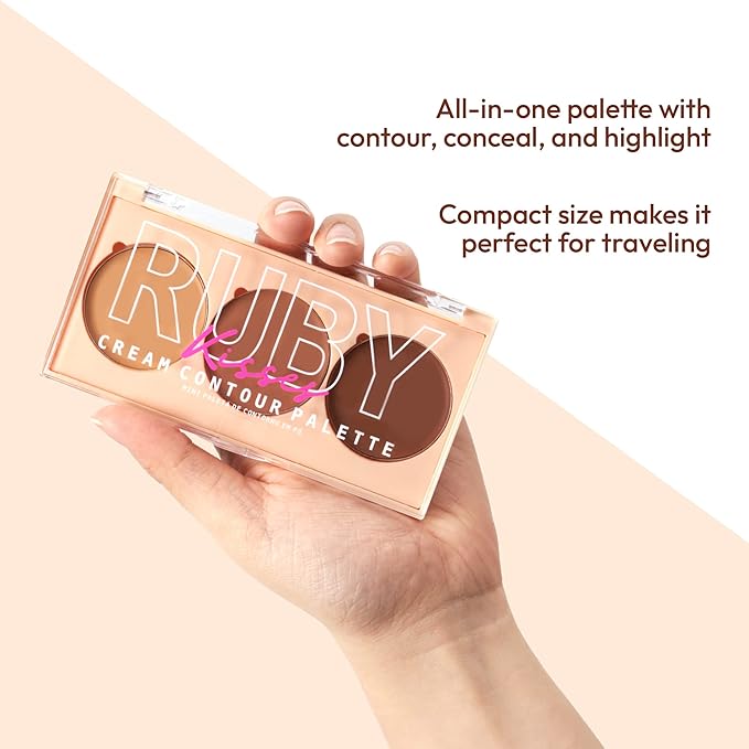 Ruby Kisses Contour Palette 3-in-1 Contour, Conceal, Highlight