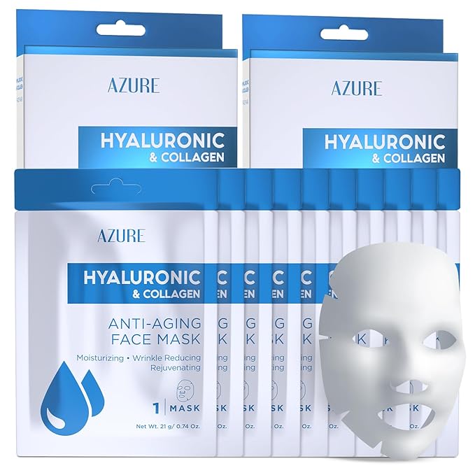 Azure Cosmetics Hyaluronic & Retinol Anti Aging Under Eye Pads- Moisturizing & Rejuvenating Eye Mask Patches - Reduces Fine Lines, Wrinkles, Dark Circles & Puffiness - Made in Korea - 5 Pairs