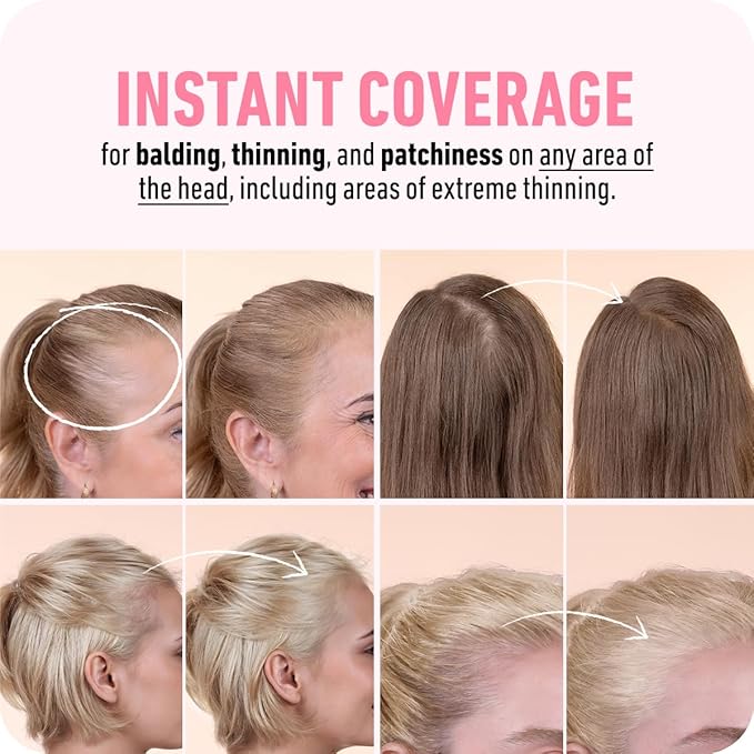 BOLDIFY Hairline Powder - Root Touch Up Hair Color for Gray Coverage - Bald Spot Concealing Hair Powder for Women & Men - 24-Hour Stain-Proof - Dark Blonde