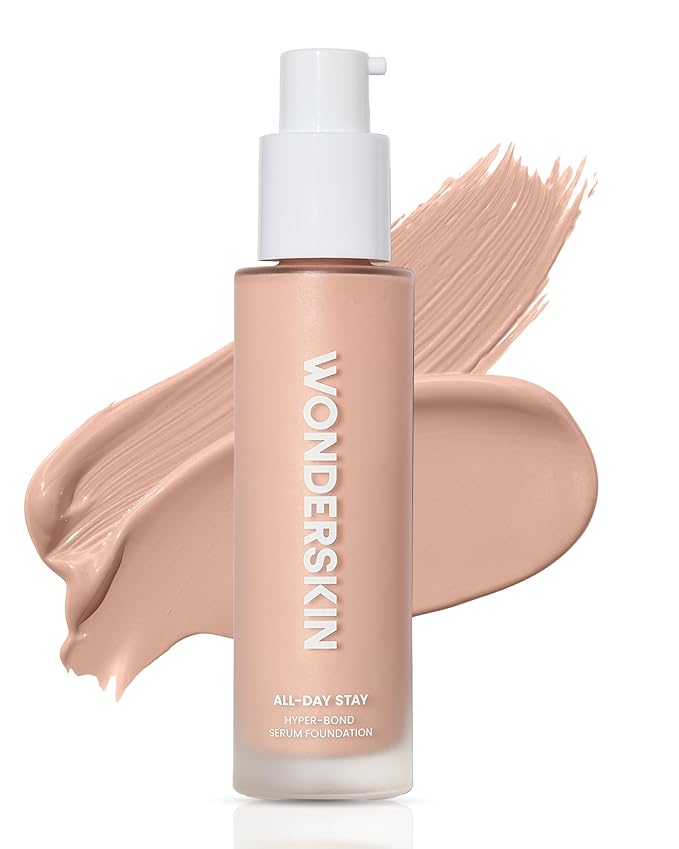 Wonderskin Hyper-Bond Serum Foundation – Waterproof, Transfer-Proof, 24HR Longwear Face Makeup with Niacinamide & Hyaluronic Acid – Lightweight, Natural Finish, Vegan & Cruelty-Free (Muse)