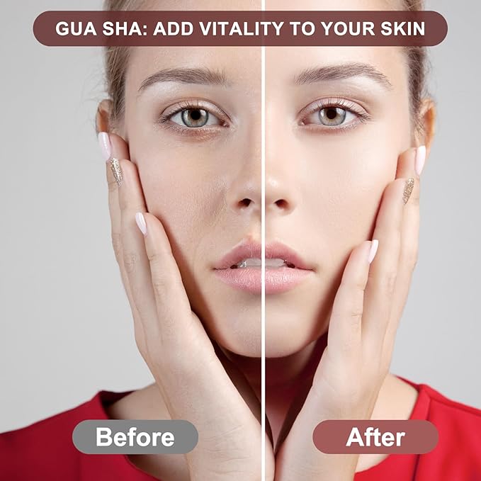 Gua Sha Facial Tools, Upgrade Stainless Steel Gua-sha, Guasha Tool for Face and Body Treatment, Muscle Tension and Puffiness Relief for Guasha Tool, Skin Care Gifts for Women
