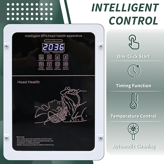 Head Spa Bed with Footbath, Japanese Headspa Equipment with Water Circulation & Fumigation, Light Therapy Massage Table for Barbershop, Salon Station,Foot Bath