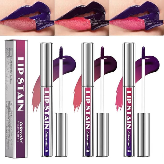 Petansy Peel Off Lip Tint 3 Colors Detachable Lip Liner Long Lasting Waterproof Matte Lip Gloss Liquid Lipstick Pigmented Lip Pencil (3Colors/Set)