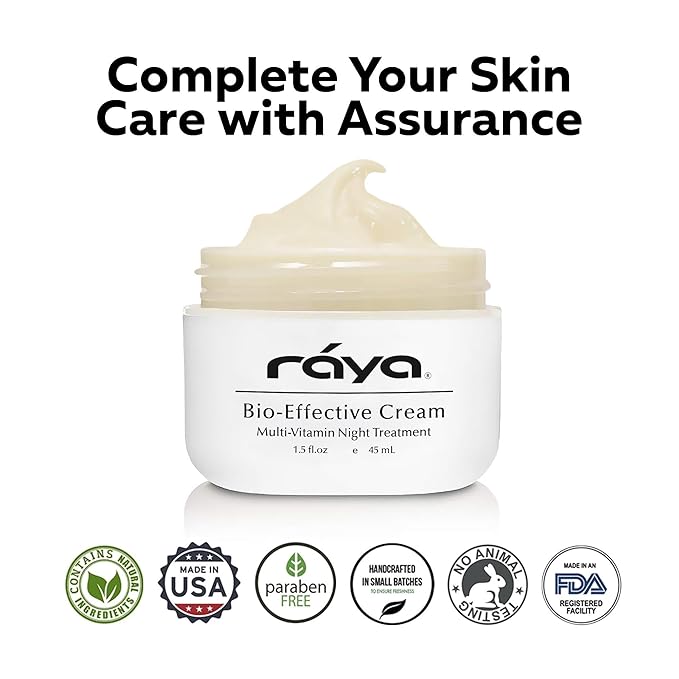 Raya SPA Bio-Effective Night Cream | Deep Recovery Anti-Aging Facial Moisturizer | Firming & Wrinkle Repair | Overnight Face Care for Tone Reviving & Beauty Sleep | Non-Oily Renewing Cream