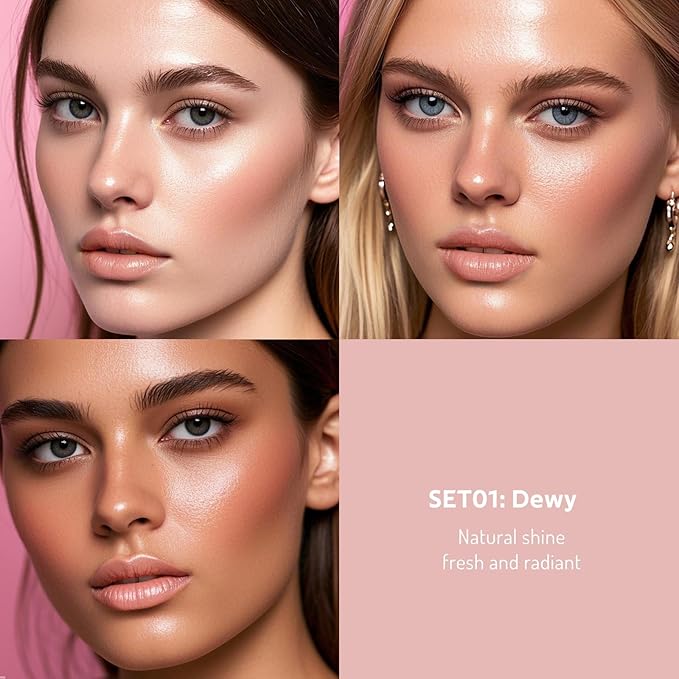 bayfree Multi Cream Blush & Blush Brush Set, Korean Makeup Blush for Cheeks, Multi-Use Face Balm, Lightweight & Hydrating, Blendable Color, Non-Greasy, Soft Bristles for Radiant Finish (Dewy)