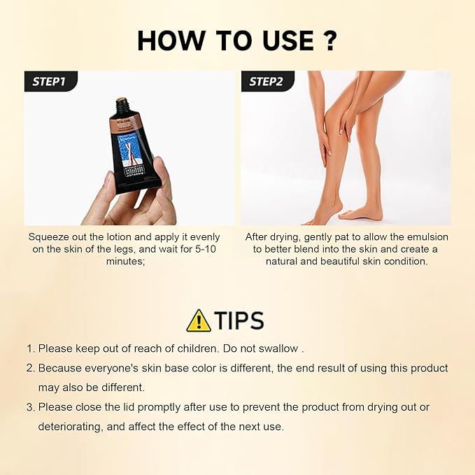 Leg Makeup Waterproof No Transfer, Leg Vein Cover up Makeup, Long-Lasting Body Concealer Makeup Lotion, Coverage for Vein, Scar, Tattoo for All Skin Tones (Medium Glow)