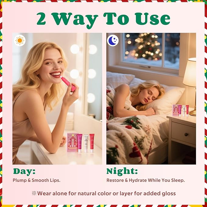 KIMUSE 3 Pack Tinted Lip Butter Hydration Balm, Hydrating Lip Treatment with Hyaluronic Acid & Vitamin E, Tinted Lip Balm for Instant Moisture, Shine & Hydration, Supple Lips, Vegan & Cruelty-Free