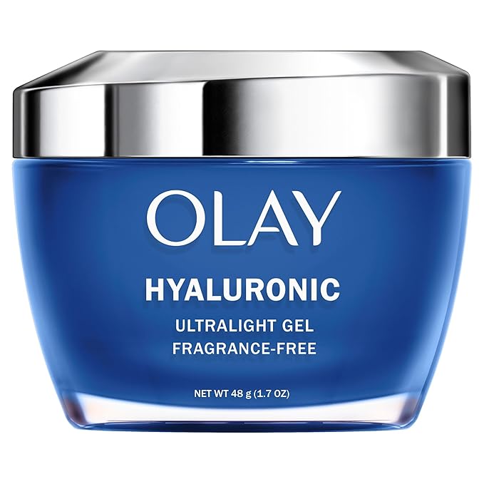 Olay Hyaluronic Acid Face Moisturizer, Instant Hydration for Women, Fragrance-Free - Dry Skin Solution, Glowing, Smoothing, Plumping, Renewing - Niacinamide, Amino Peptides 1.7 Oz