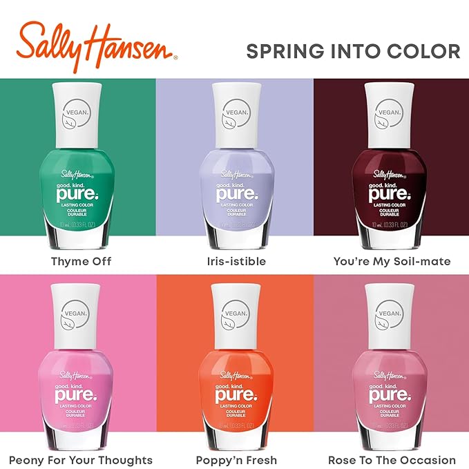 Sally Hansen Good.Kind.Pure Spring Into Color Collection Nail Polish 224 Poppyn Fresh 0.33 fl oz (Pack of 1)