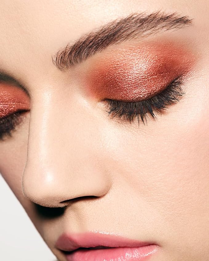 MAKE Beauty Multi-Chromatic Eye Shadow. Metal Reflecting Luminous Foil Finish Creamy, Buildable, Dimensional Long-wear, Crease-proof Powder Eyeshadow, Multichrome Shade - Blaze, Bronze