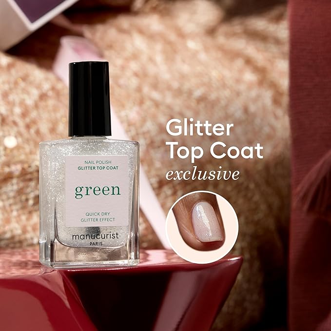 Manucurist Green & Active Advent Calendar 2025-24 Full Size Products : Green Nail Polish Colors, Active Glow, Nail Care & Accessories - Christmas Gifts for Women - Advent Calendar for Adults