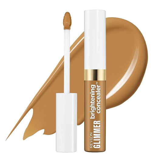 Revlon Glimmer Brightening Concealer, Liquid Under Eye Makeup, Made with Caffeine, Vitamin C, & Stevioside, 165, 0.3 fl oz