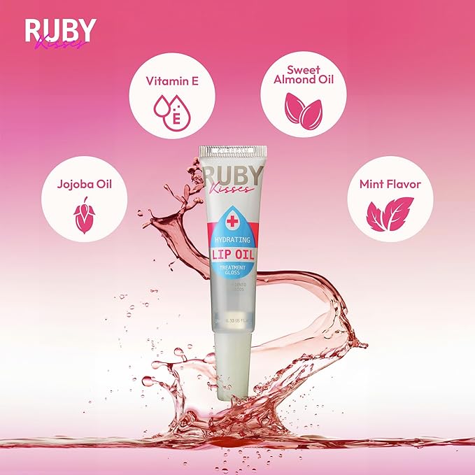 Ruby Kisses Hydrating Lip Oil Clear RLO01 (6 PACK)