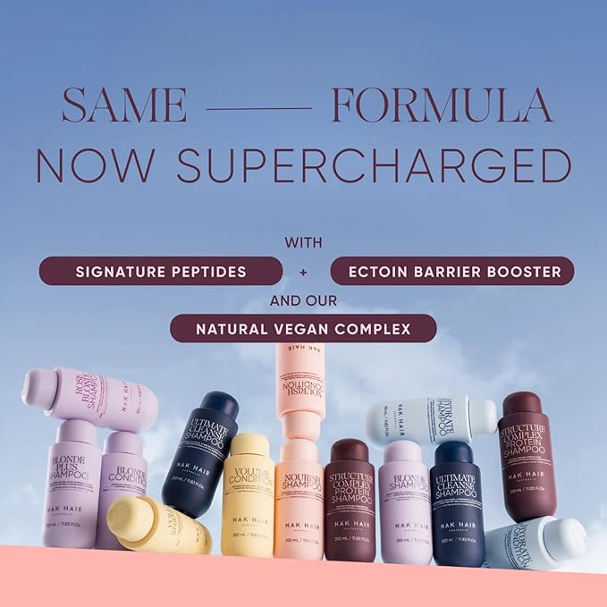 NAK Signature Hydrate Condition 350ml - Lightweight, Moisturizing Hair Conditioner - Protects, Detangles & Smooths Dry, Curly & Color-Treated Hair with Coconut Oil & Peptides - Vegan & Cruelty-Free