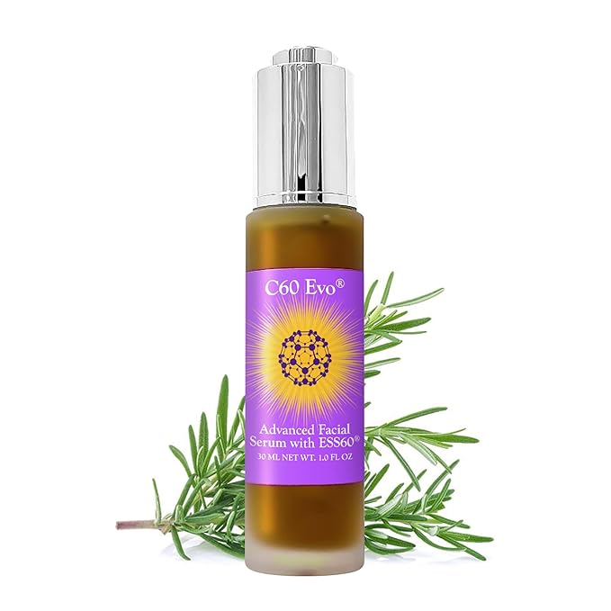 Advanced Facial Serum, Natural Serums for Skin Care with Pure C60 ESS60, Deeply Nourishing and Age-Defying Serum for Face, Facial Serum Infused with 21 Natural and Vegan Ingredients, 1 oz