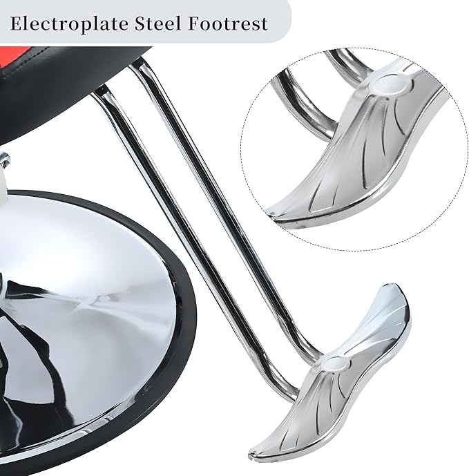 Hair Salon Chair, Styling Reclining Barber Chair,102°-140° Reclining Barber Chairs for Barbershop, Heavy Duty Hydraulic Pump 360° Swivel Salon Chair for Hair Stylist