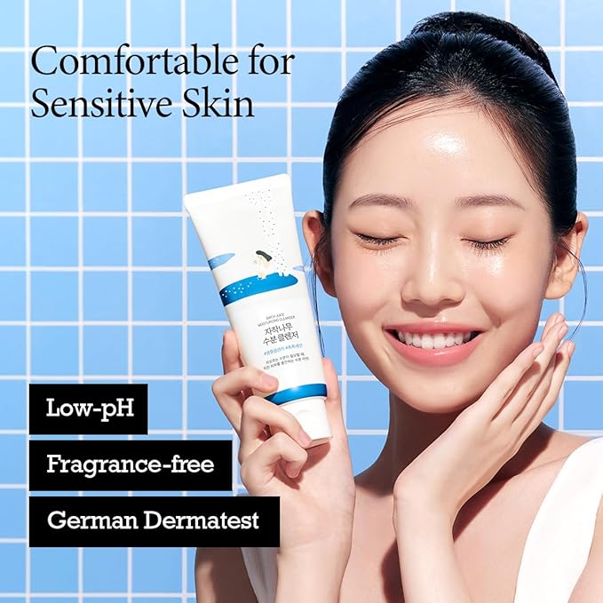 ROUND LAB Birch Juice Moisturizing Cleanser | Unclogs hidden sebum, Clears away dead skin cells., Soothing, Low pH, Gel Type Cleanser (5.07 fl.oz)