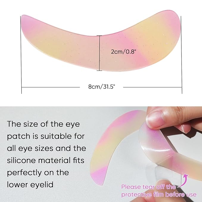 Libeauty Reusable Lash Extension Eye Pads 1 Pair And Lash Lift Lotion Palette Set Eyelash Lift/T-Int Under Eye Gel Silicone Pads Patches And Tray Lash Tool Supplies