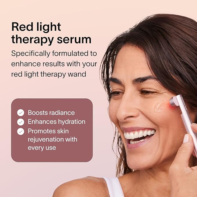 Solawave LightBoost Red Light Therapy Wand Activating Serum | Works with Microcurrent Face Wand and Galvanic Current Devices | Boosts Hydration, Radiance & Diminishes Fine Lines & Wrinkles (1.7 oz)
