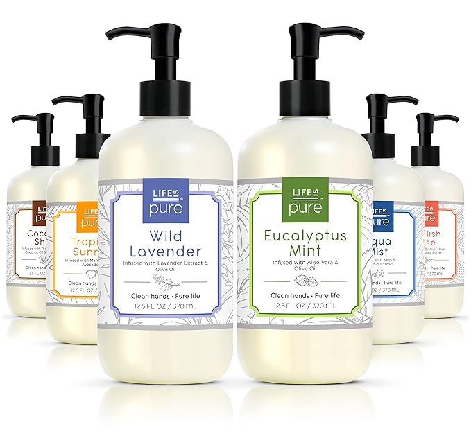 Life Is Pure, 6 Fresh & Soothing Scents, Variety Pack, Liquid Hand Soap, 12.5 fl oz