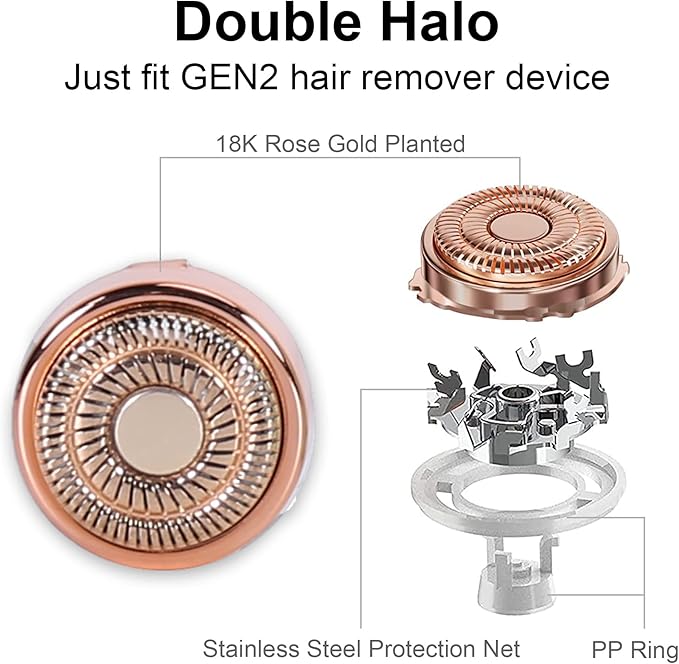 co2CREA Hard Case and Replacement Head Compatible with Finishing Touch Flawless Facial Hair Remover Electric Face Razor for Women (White Case + Replacement Head)