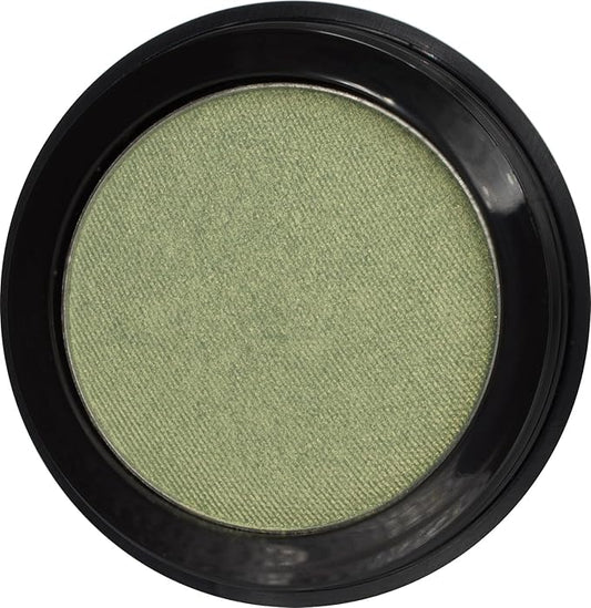 Icy Mint Shimmering Olive Green Gold Pressed Powder Single Vegan Eyeshadow; Talc, Paraben & Cruelty Free