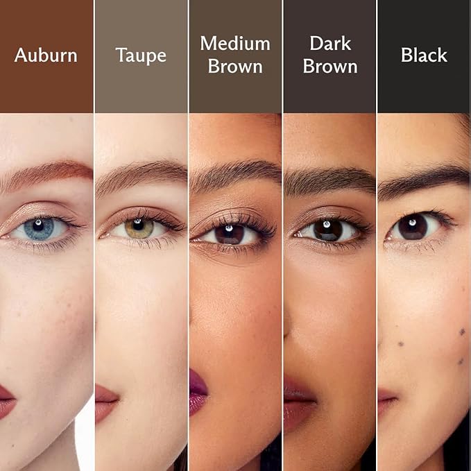 3-in-1 Brow Pencil Subtl Staks- Vegan, Smudge-Proof, with Spoolie Brush and Clear Gel - Best Eyebrow Pencil for Fluffing, Filling, and Setting Brows, Auburn