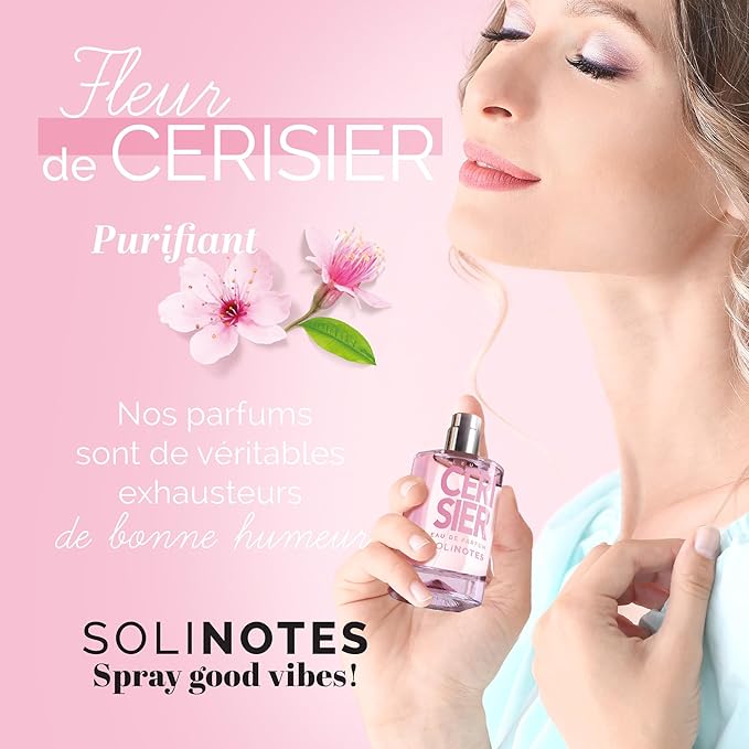 SOLINOTES Cherry Blossom Perfume for Women - Eau De Parfum | Delicate Floral and Soothing Scent - Made in France - Vegan - 1.7 fl.oz