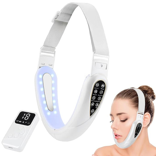 Electric Double Chin 4-in-1 Massager Machine, V-Face Jawline Sculpting Device with 5 Modes for Women